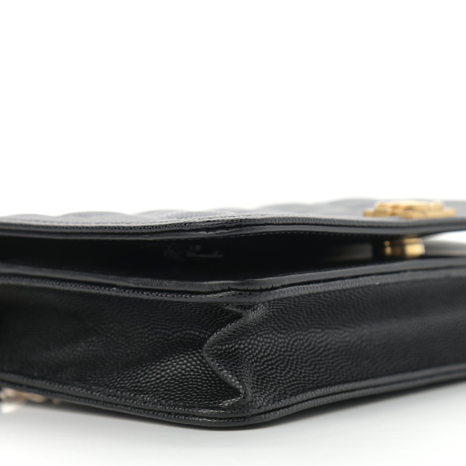 Chanel Caviar Quilted Boy Wallet On Chain WOC Black 10 of 14