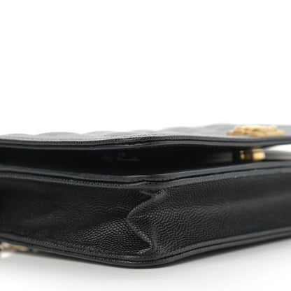 Chanel Caviar Quilted Boy Wallet On Chain WOC Black 10 of 14