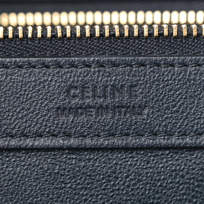 Celine Smooth Calfskin Nubuck Crocodile Embossed Small Belt Cabas Phantom Navy 6 of 14