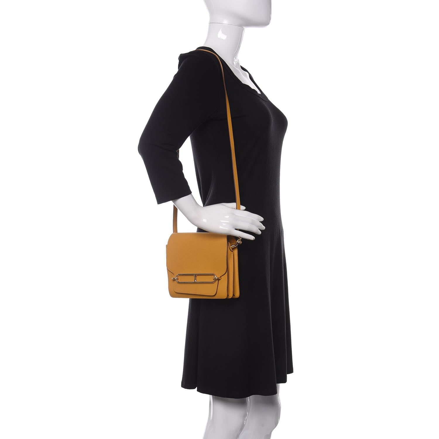 Hermes Evercolor Mini Sac Roulis Jaune Ambre 2 of 10