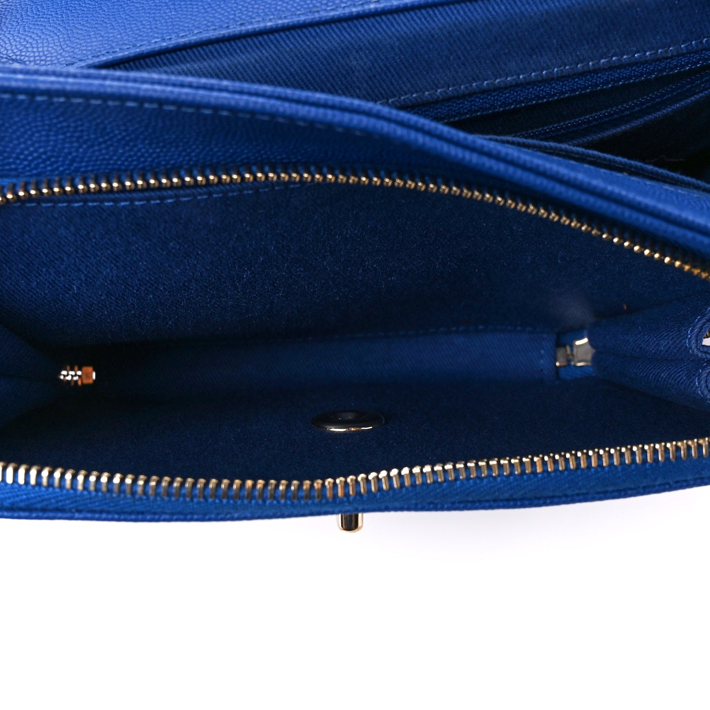 Caviar Quilted Medium Business Affinity Flap Dark Blue