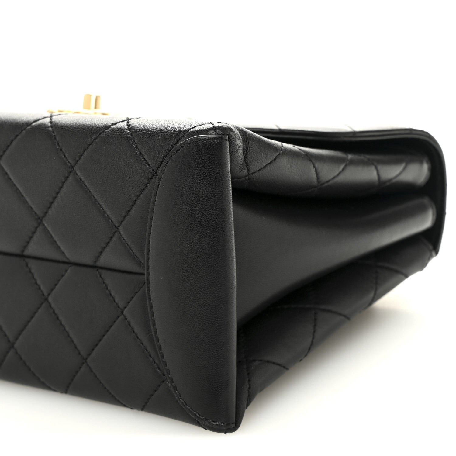 Chanel Lambskin Quilted Large Trendy Spirit Top Handle Bag Black 11 of 12