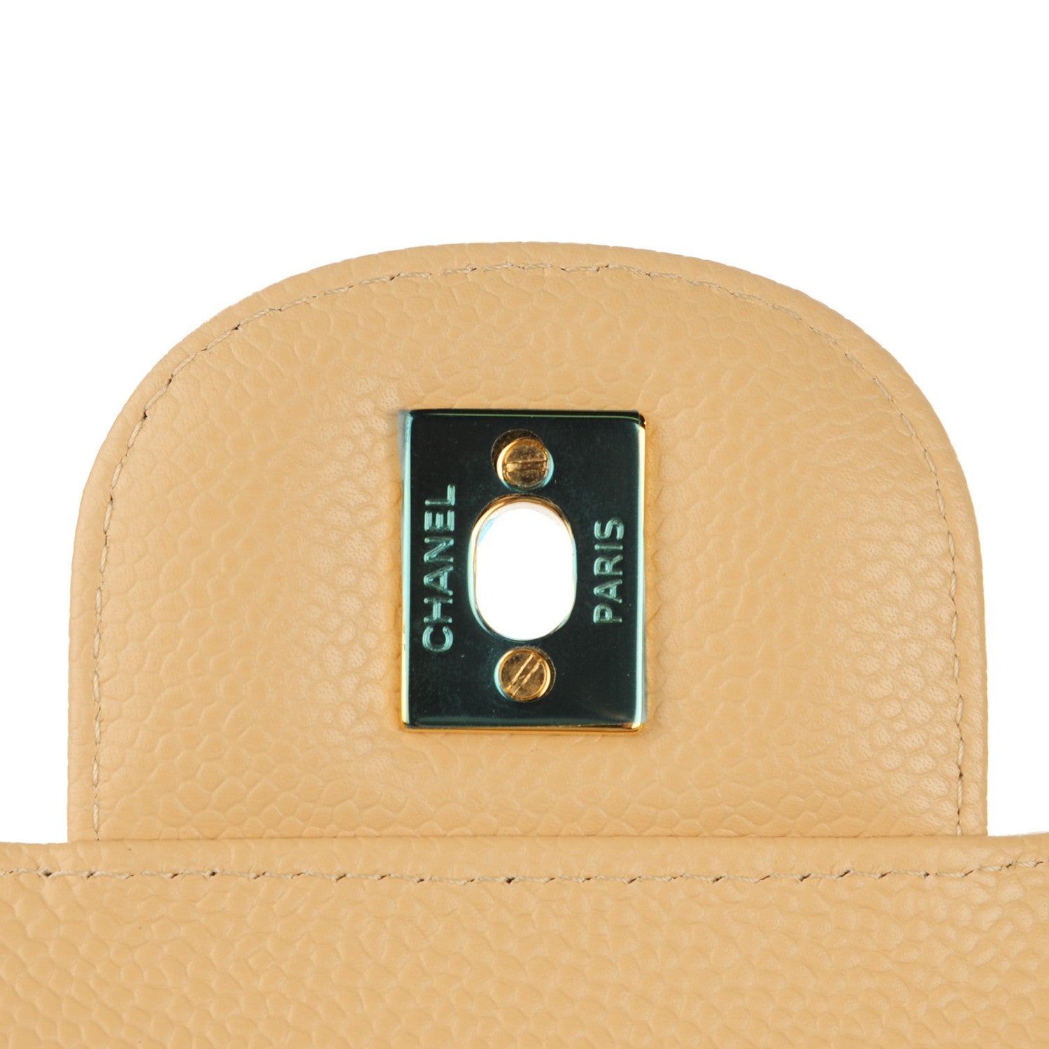 Chanel Caviar Quilted Jumbo Double Flap Light Beige 7 of 7