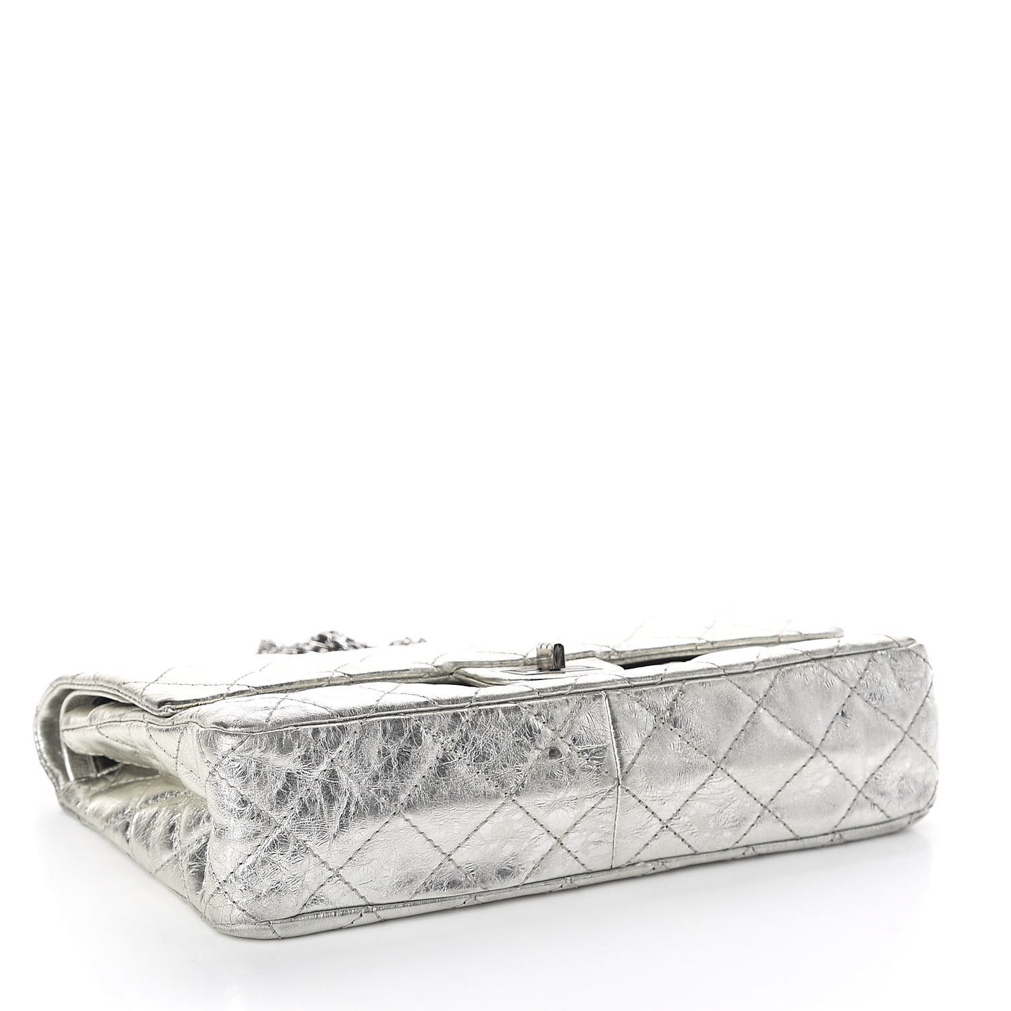 Metallic Aged Calfskin Quilted 2.55 Reissue 226 Flap Silver
