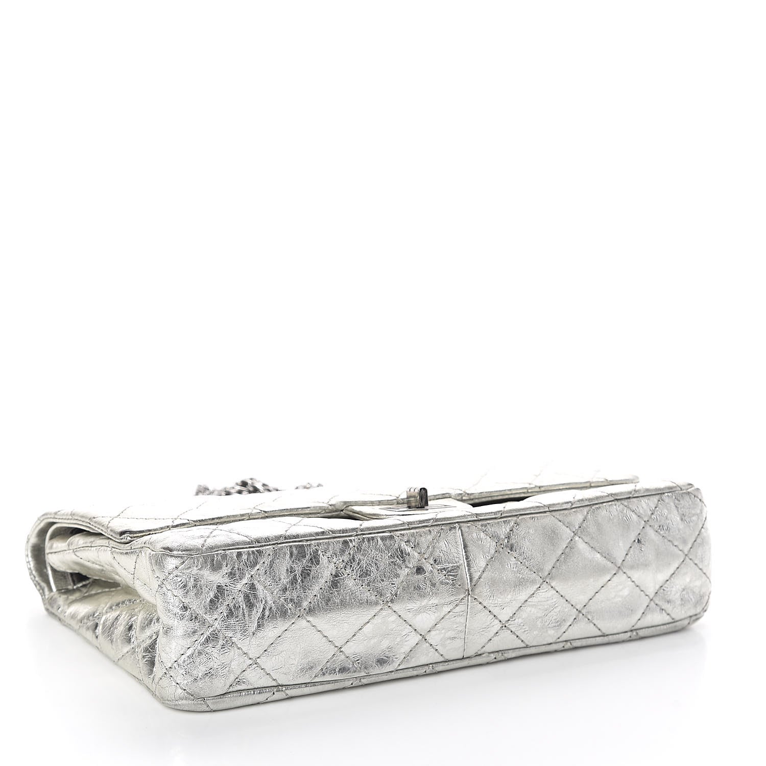 Chanel Metallic Aged Calfskin Quilted 2.55 Reissue 226 Flap Silver 4 of 10