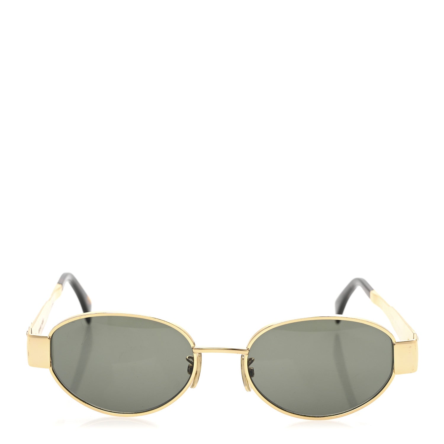 Celine Metal Triomphe 01 Sunglasses CL40235U Gold Green 2 of 8