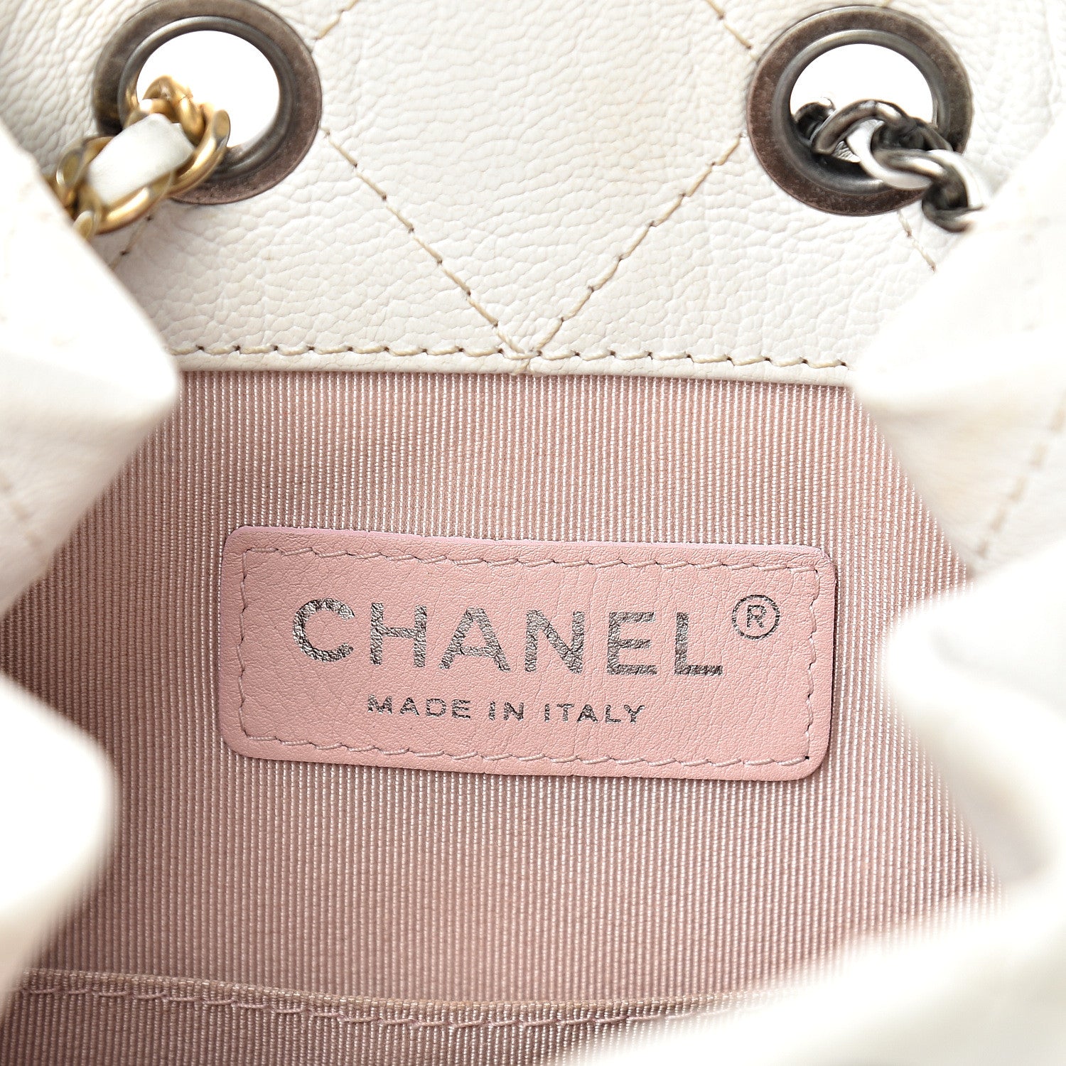 Chanel Patent Goatskin Quilted Small Gabrielle Backpack White 5 of 13