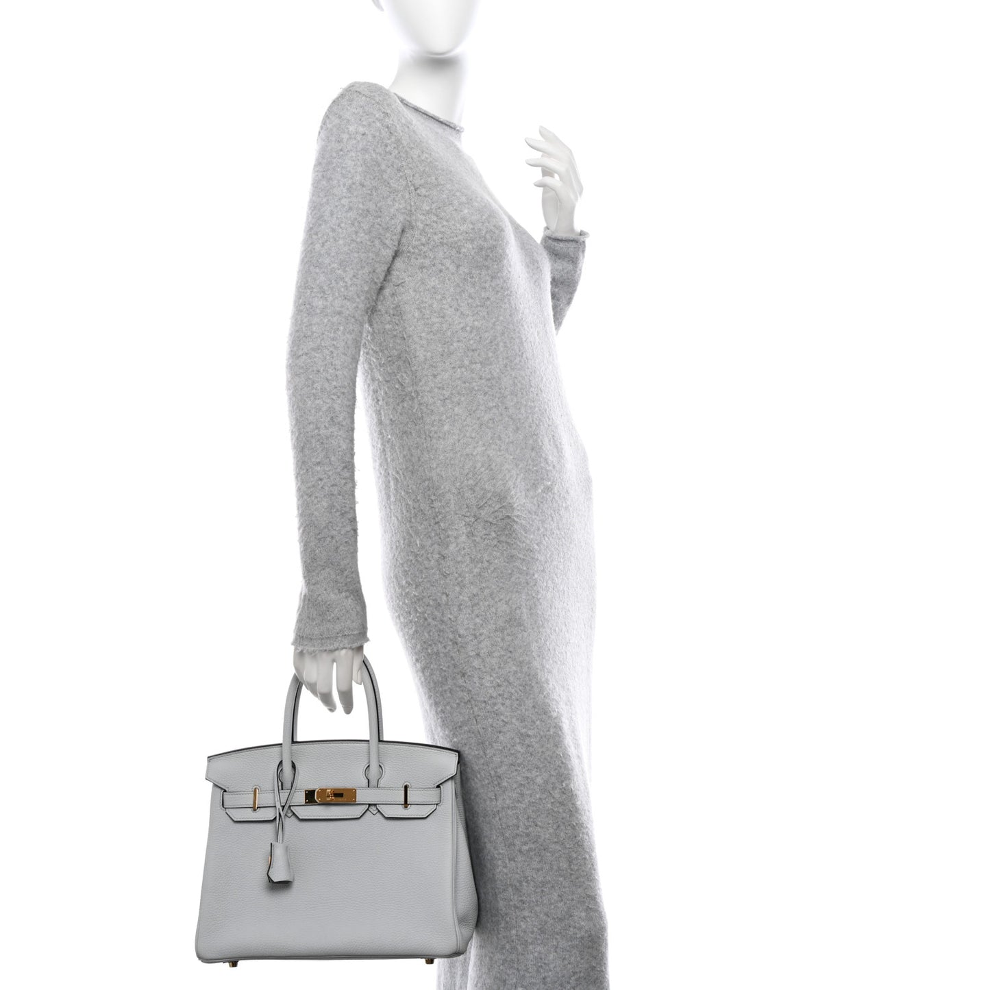Taurillon Clemence Birkin 30 Bleu Pale