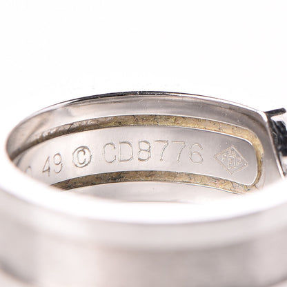 Cartier 18K White Gold Diamond 6.5mm Logo De Ring 49 4.75 5 of 8
