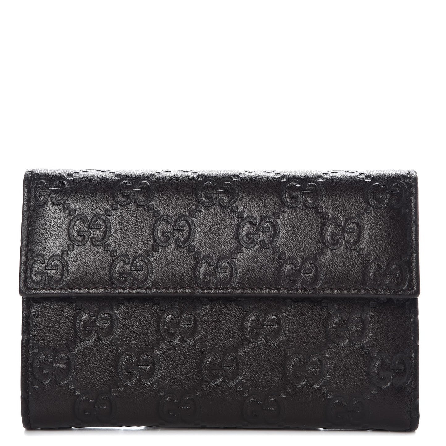 Guccissima Continental Flap Wallet Dark Brown