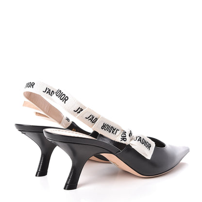 Christian Dior Lambskin Ribbon J'Adior Slingback 65mm Pumps 38.5 Black 4 of 7