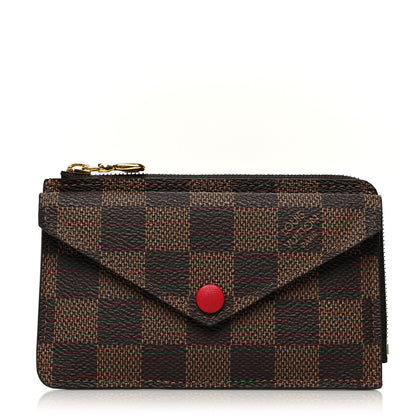 Louis Vuitton Damier Ebene Recto Verso Card Holder Red 1 of 7
