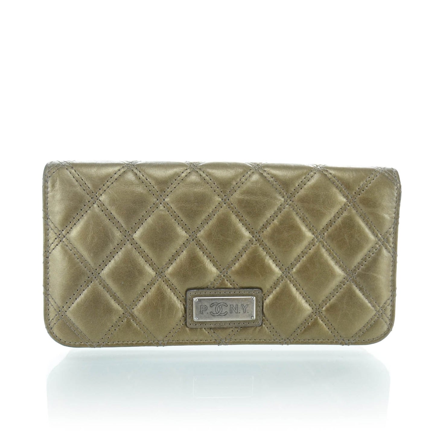 Distressed Calfskin Paris New York PNY Wallet