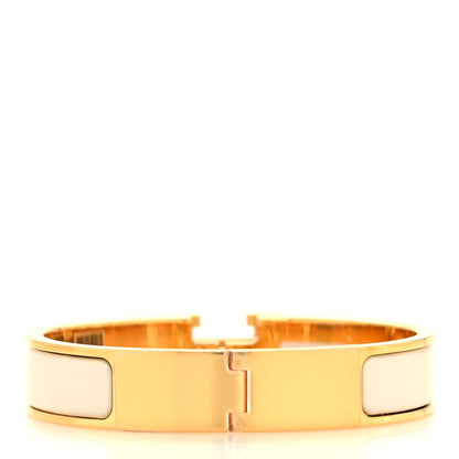 Hermes Enamel Narrow Clic Clac H Bracelet PM Pannacotta 3 of 5