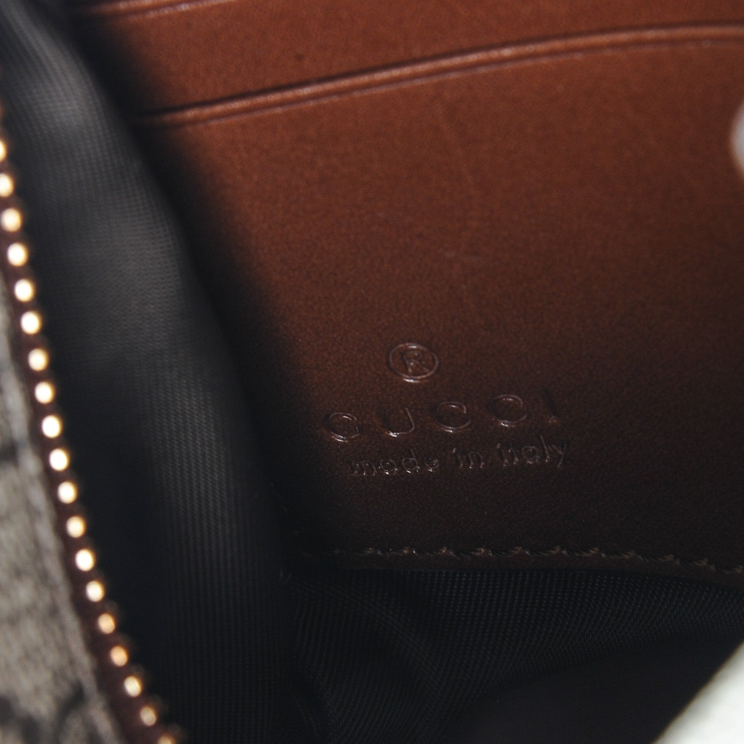 Gucci GG Supreme Monogram Wrist Wallet Brown 6 of 7
