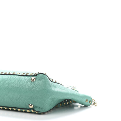 Valentino Garavani Grained Calfskin Small Rockstud Tote Colibri 9 of 12
