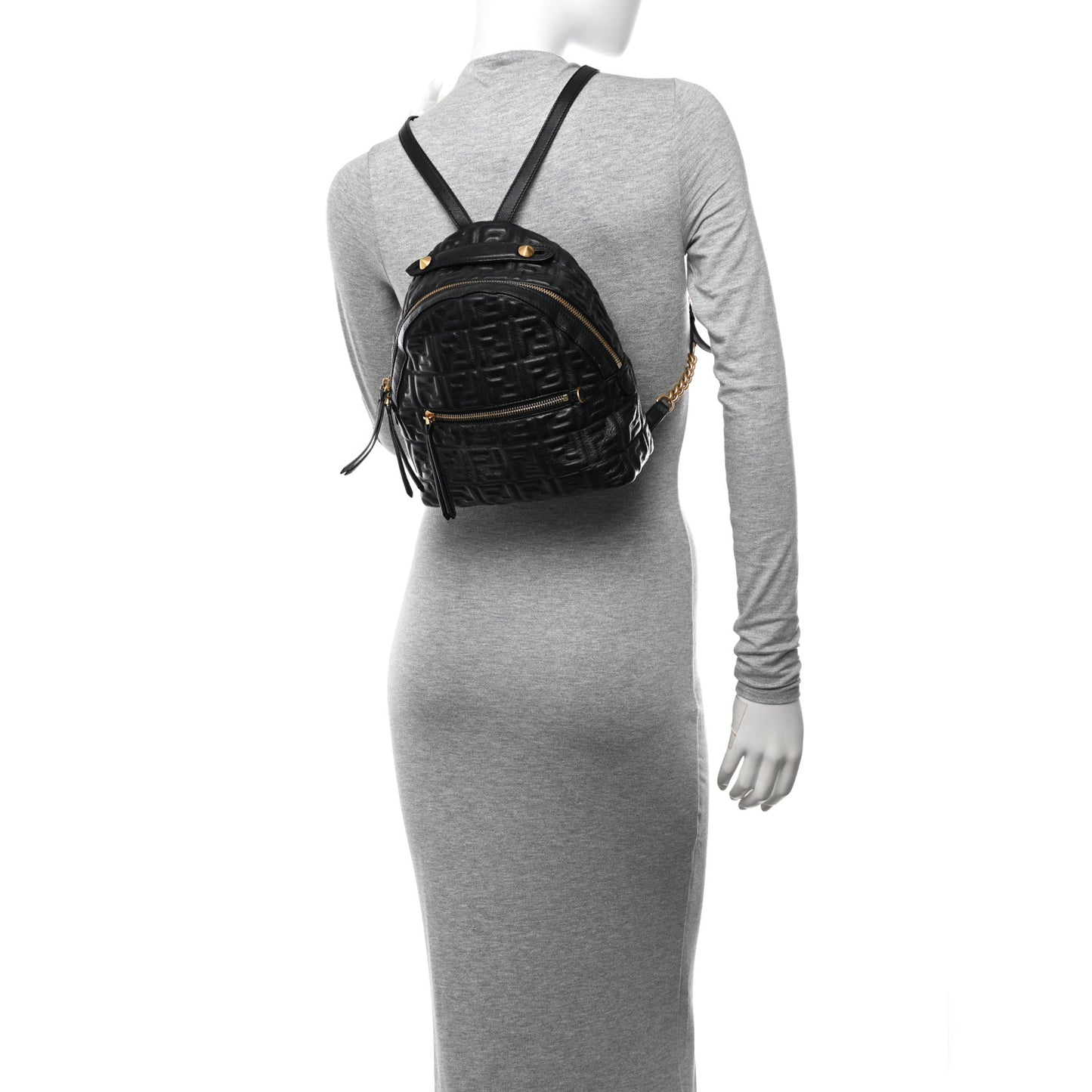 Nappa FF 1974 Embossed Mini Backpack Black