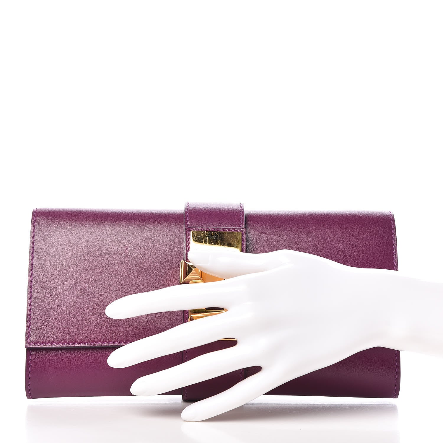 Hermes Tadelakt Medor 23 Clutch Anemone 2 of 9