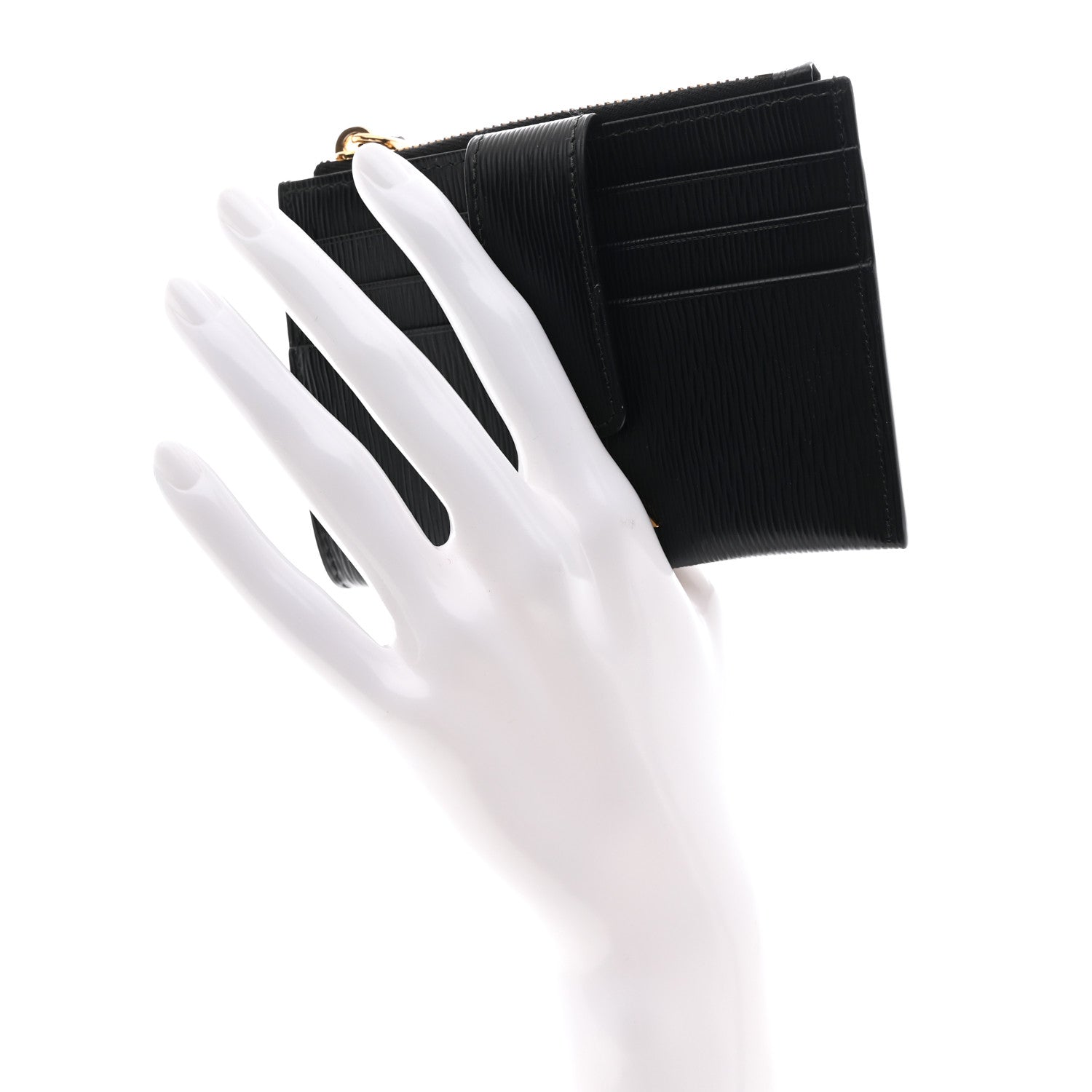 Prada Vitello Move Coin Case Card Holder Black 2 of 7