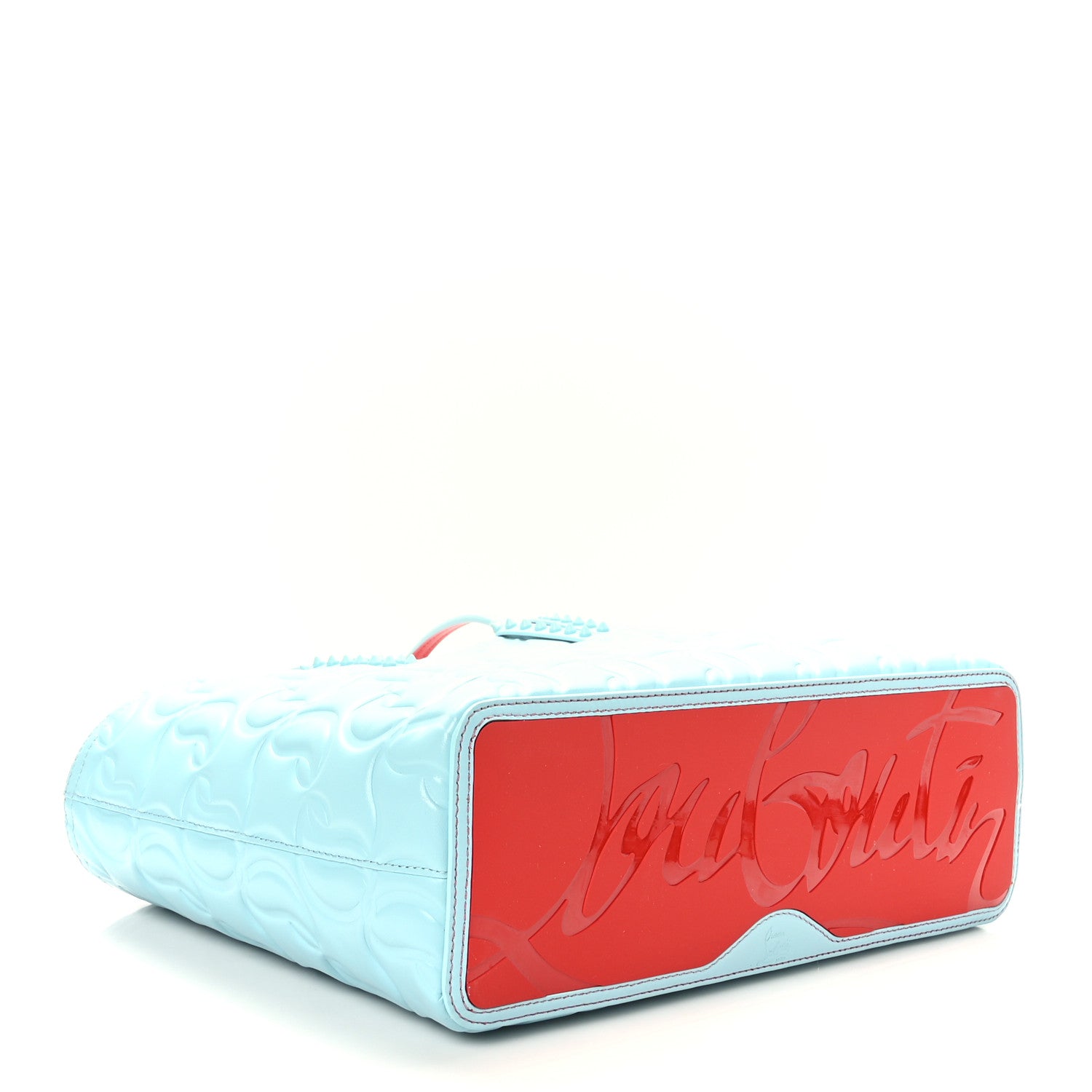 Christian Louboutin Nappa Embossed Small East West Cabata Tote Mineral 5 of 10