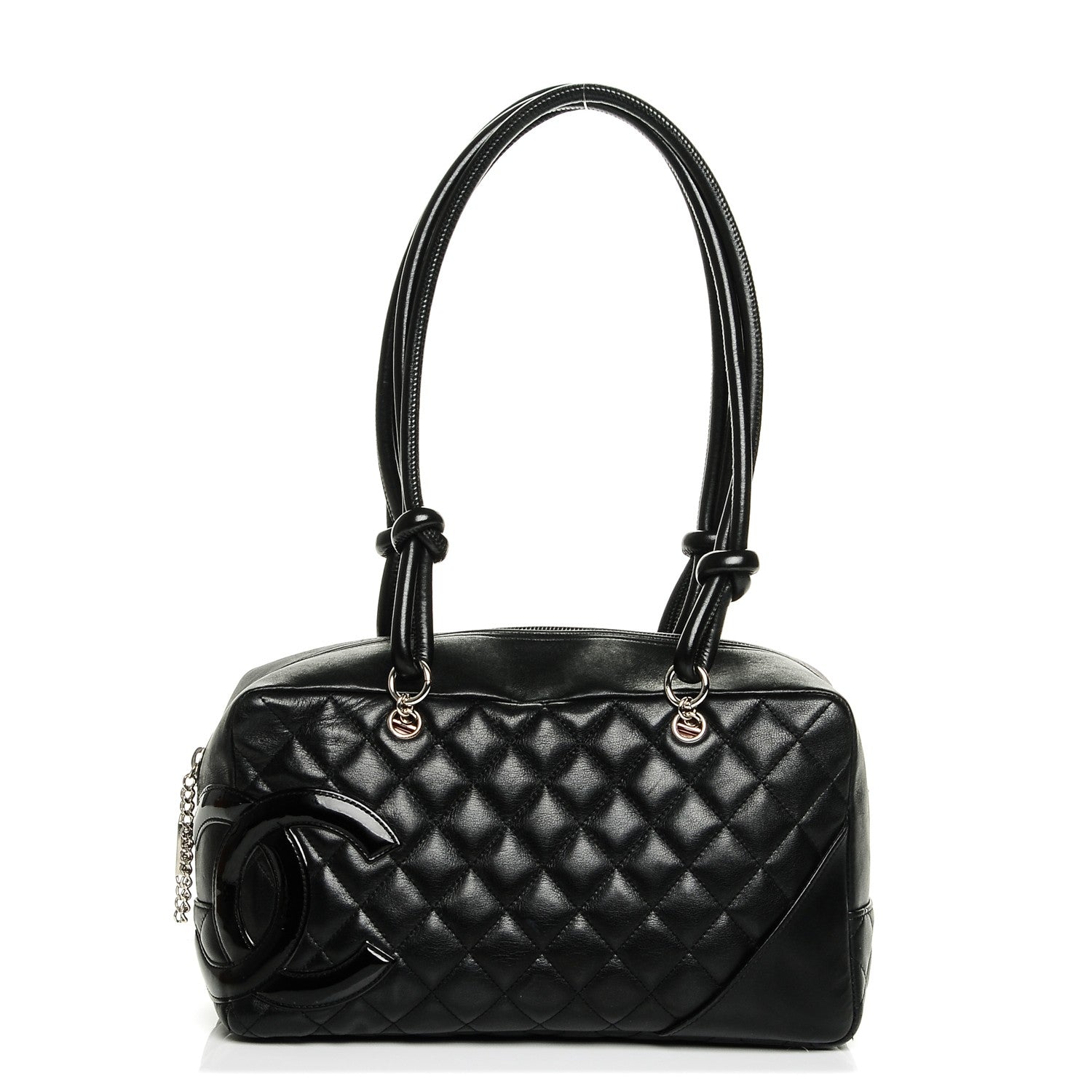 Chanel Calfskin Quilted Large Cambon Bowler Black 1 of 7