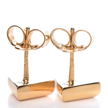 Louis Vuitton Brass Essential V Stud Earrings Gold 4 of 4
