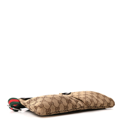 Gucci GG Monogram Web Double Pocket Belt Bag Dark Brown 4 of 10