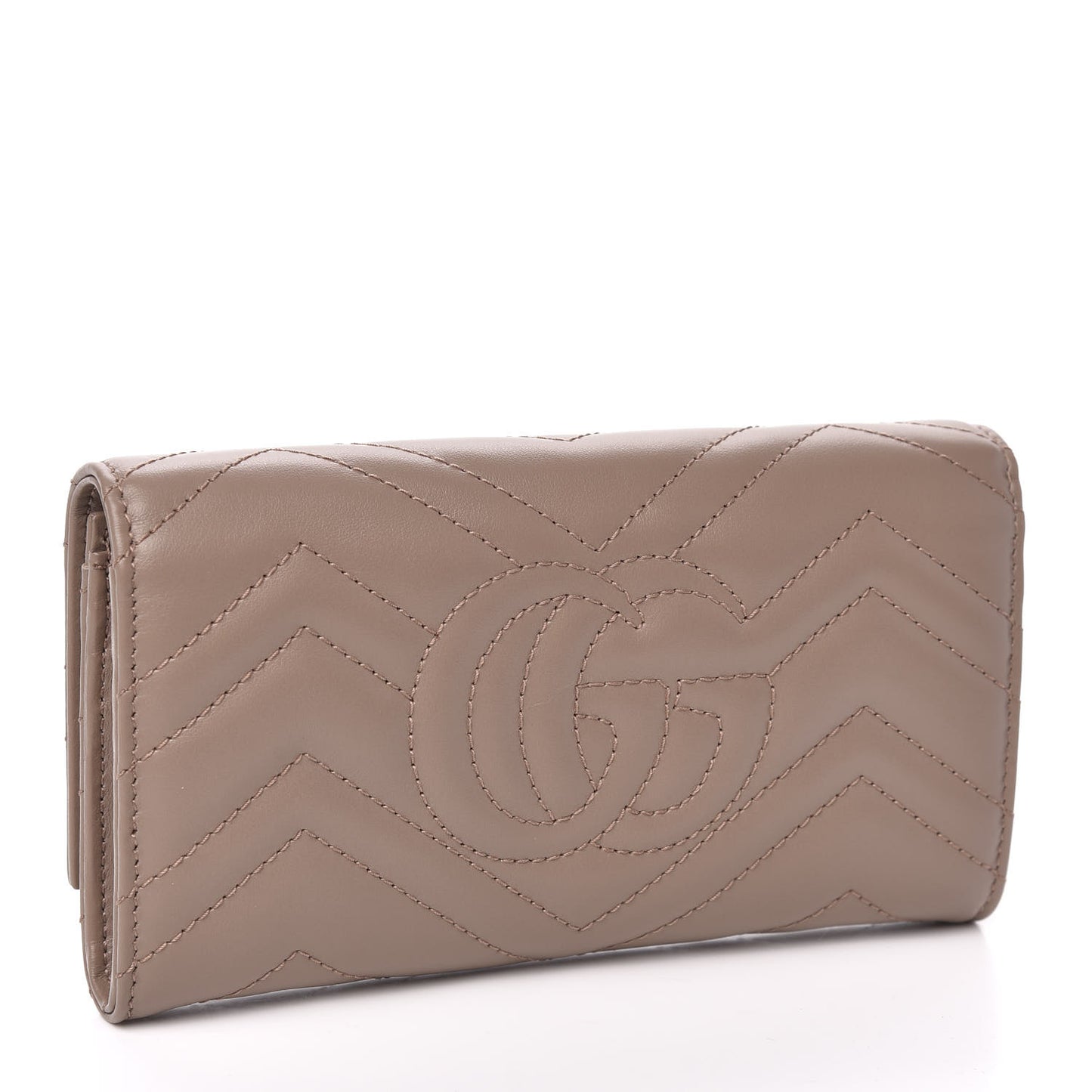 Calfskin Matelasse GG Marmont Continental Wallet Porcelain Rose