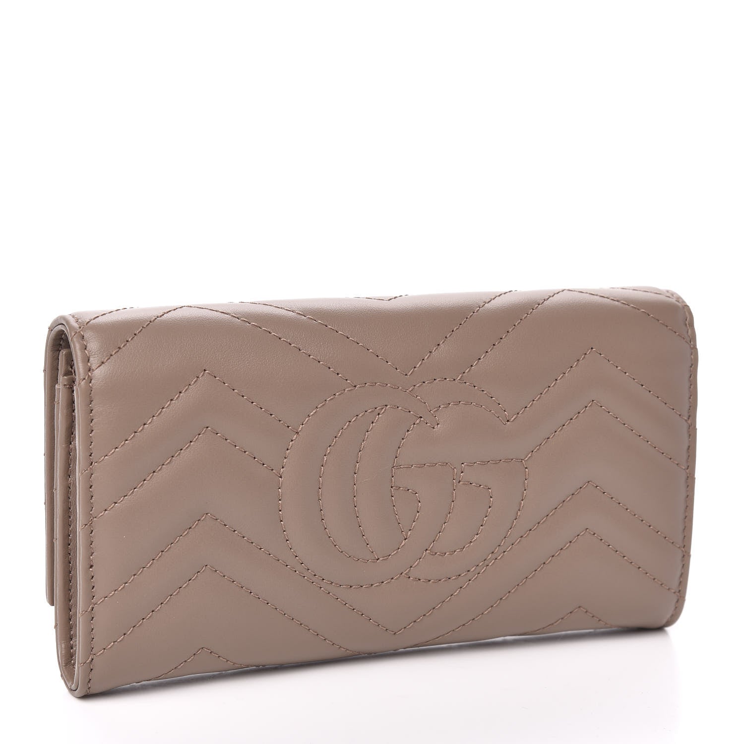 Gucci Calfskin Matelasse GG Marmont Continental Wallet Porcelain Rose 4 of 8