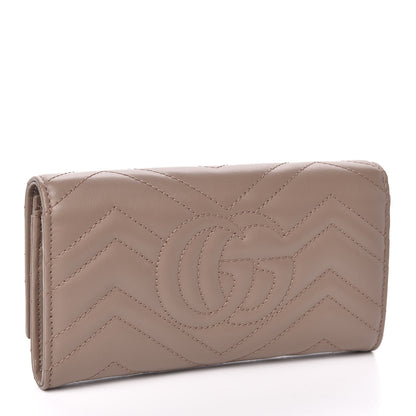 Gucci Calfskin Matelasse GG Marmont Continental Wallet Porcelain Rose 4 of 8