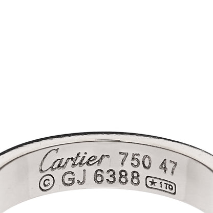 Cartier 18K White Gold 3.5mm LOVE Wedding Band Ring 47 4 4 of 4
