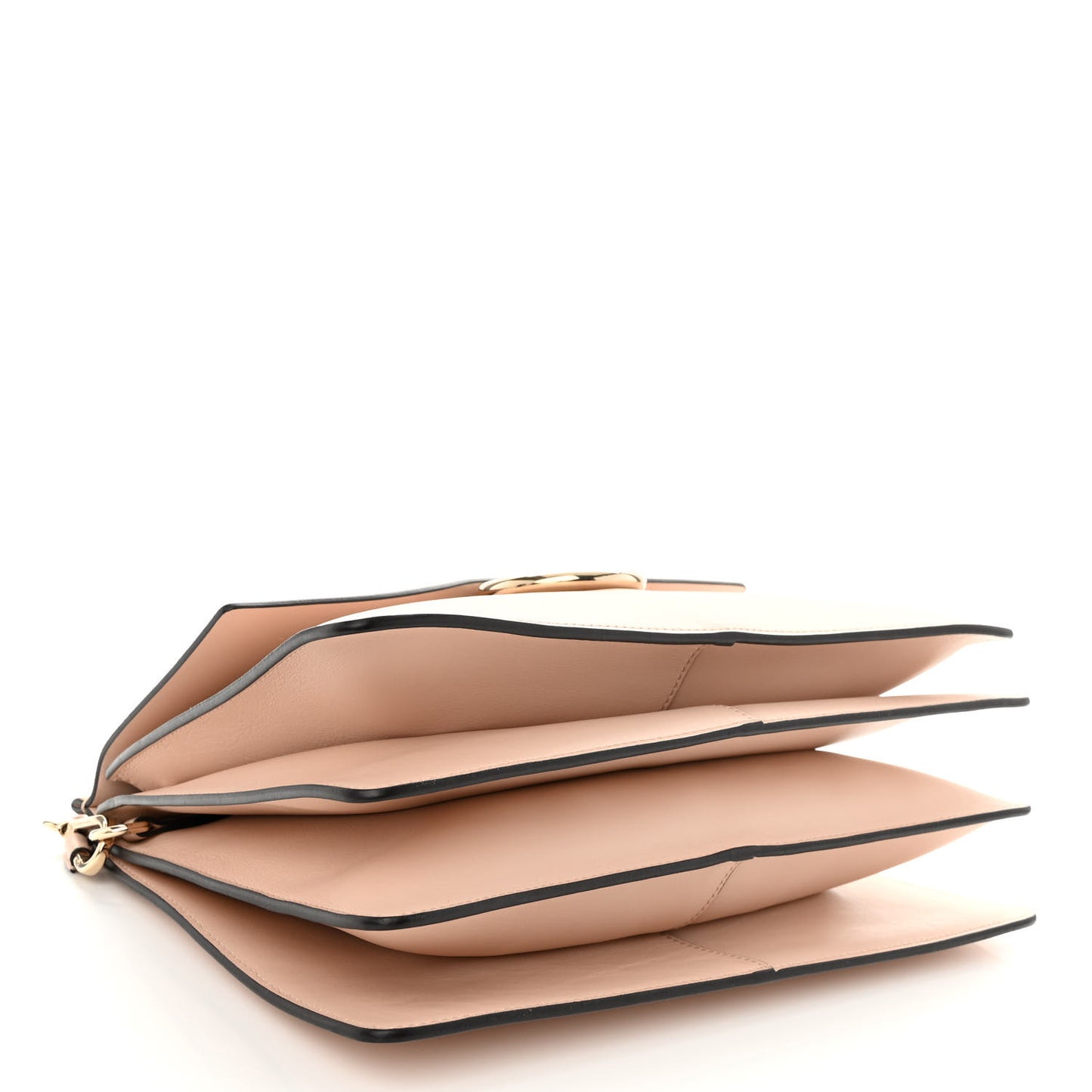 Calfskin Suede Medium Faye Shoulder Bag Cement Pink