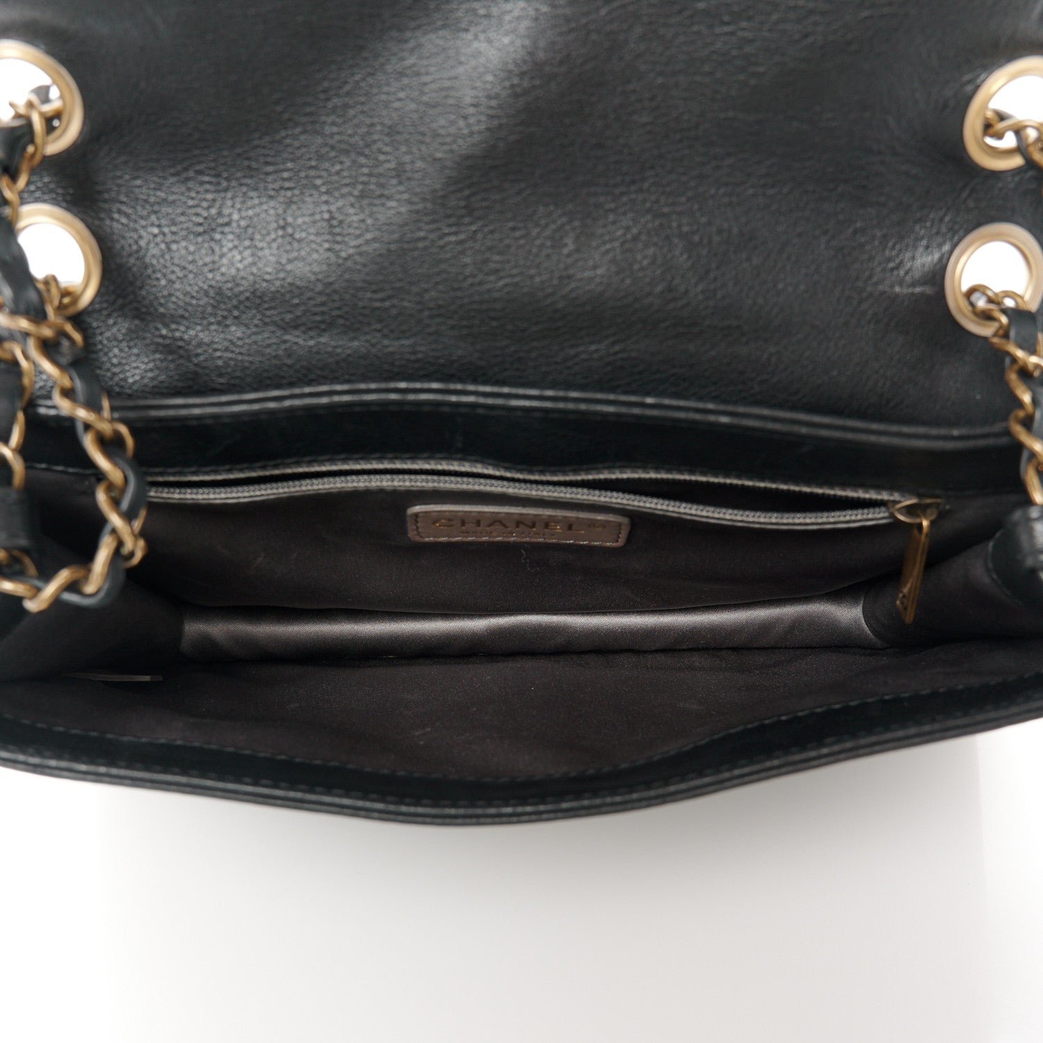 Chanel Calfskin Chain CC Byzance Flap Black 5 of 10