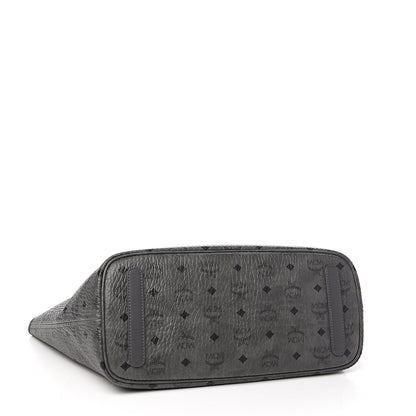 MCM Visetos Medium Reversible Shopper Tote Phantom Grey 3 of 14