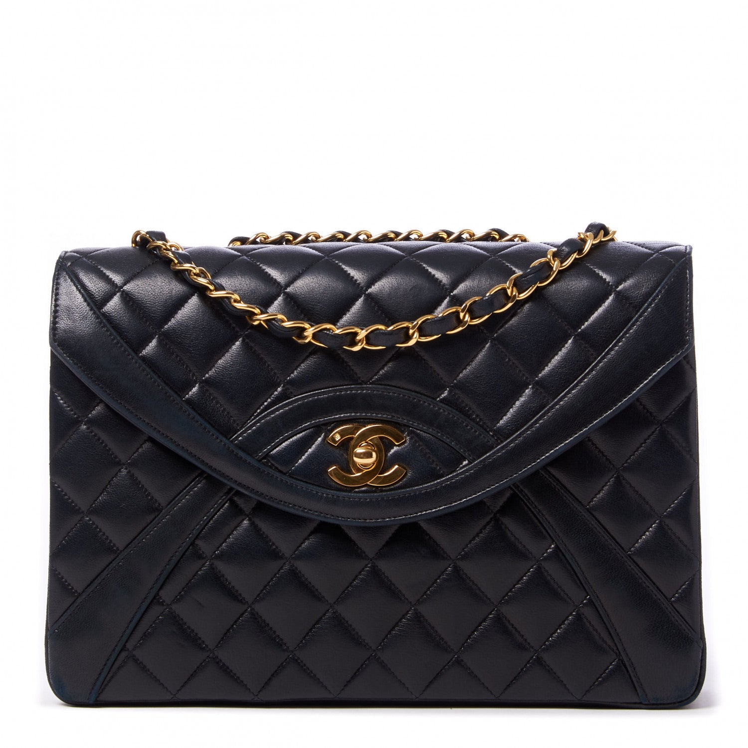 Chanel Lambskin Quilted Medium Single Flap Black 1 of 10