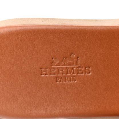 Hermes Calfskin Cork Eze 30 Sandals 37 Marron Glaise 7 of 8