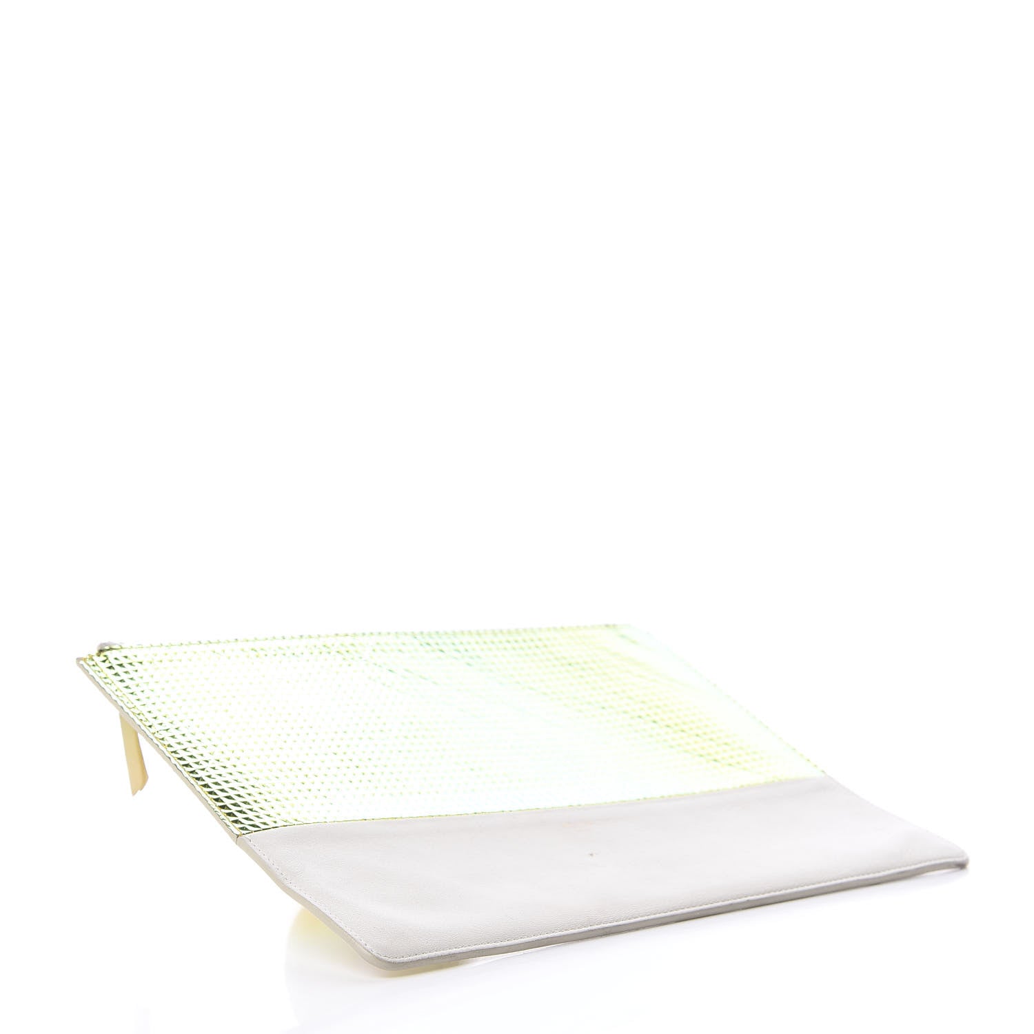 Celine Lambskin Bi-Color Solo Clutch Pouch White 4 of 10