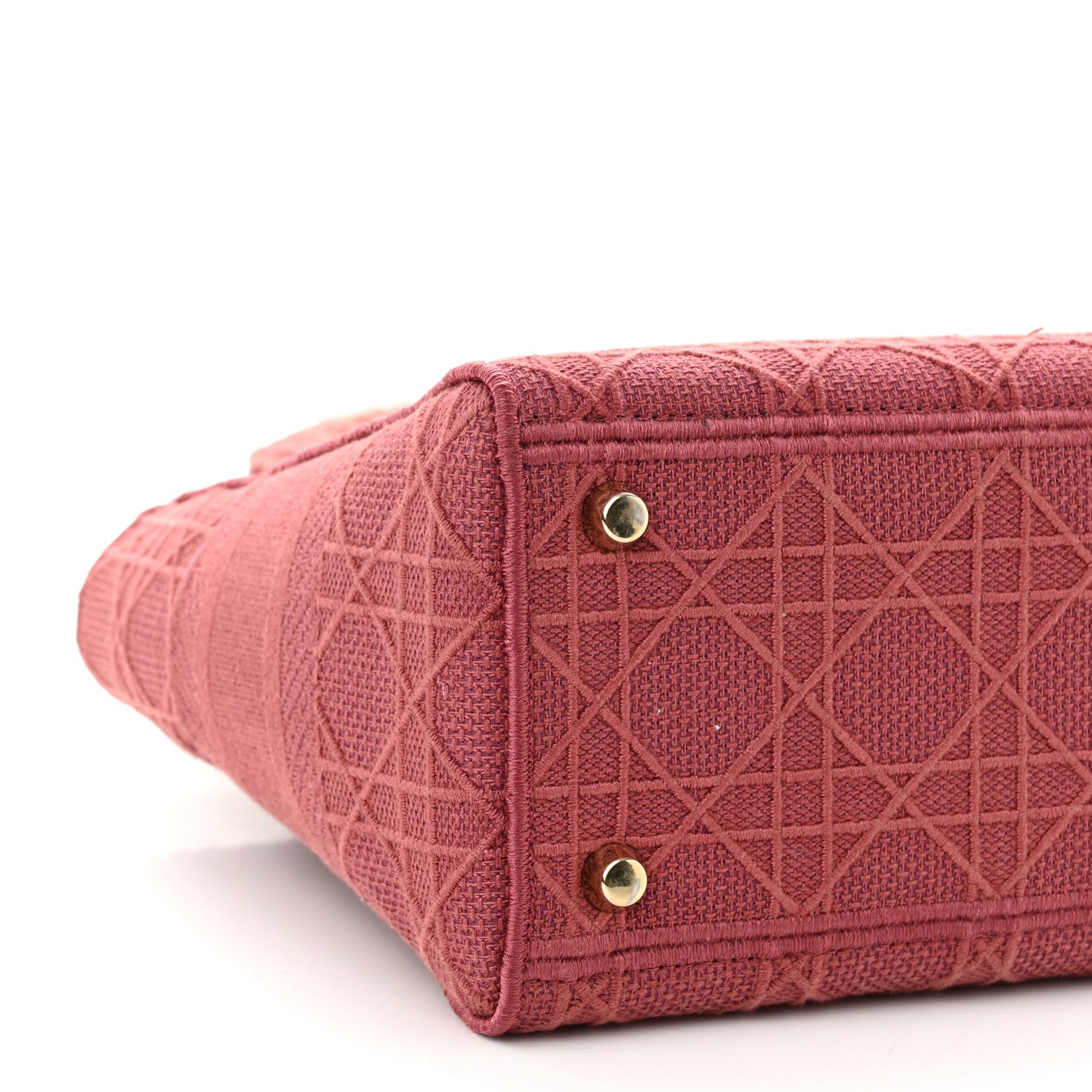 Christian Dior Canvas Embroidered Cannage Medium Lady D-Lite Pink 8 of 9