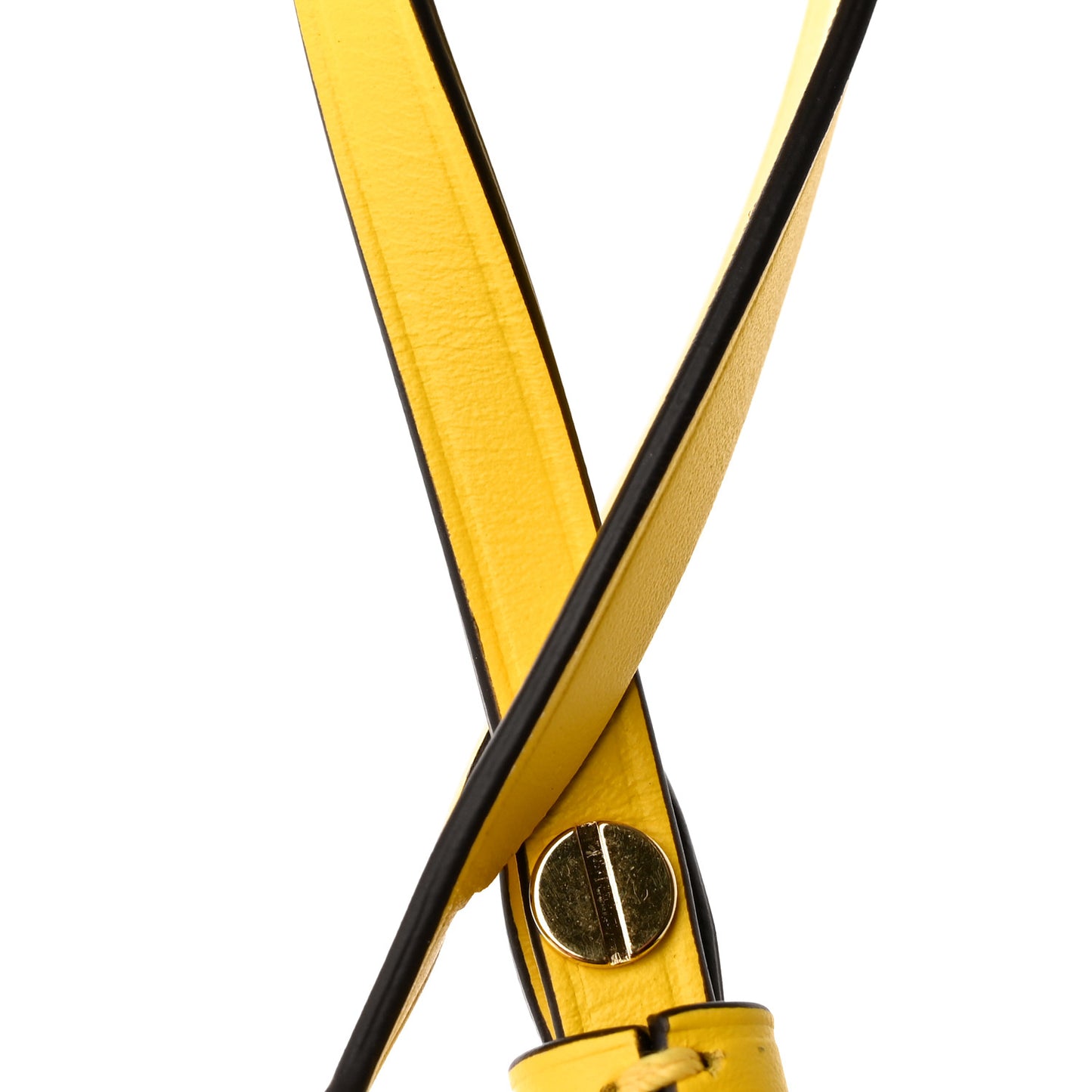 Calfskin Raffia Onthego Bag Charm Yellow