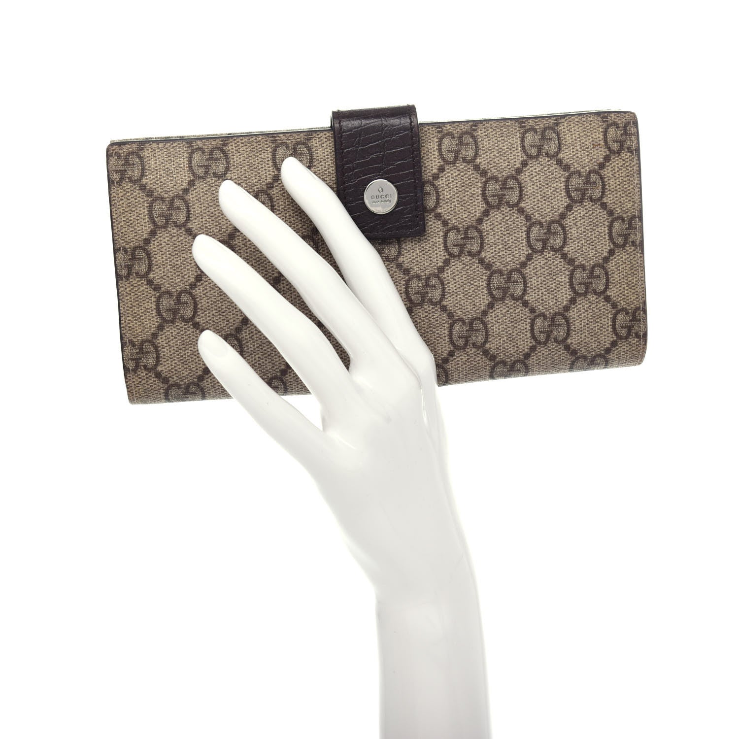 Gucci GG Plus Monogram Ladies GG Continental Wallet Beige Ebony Cocoa 2 of 9