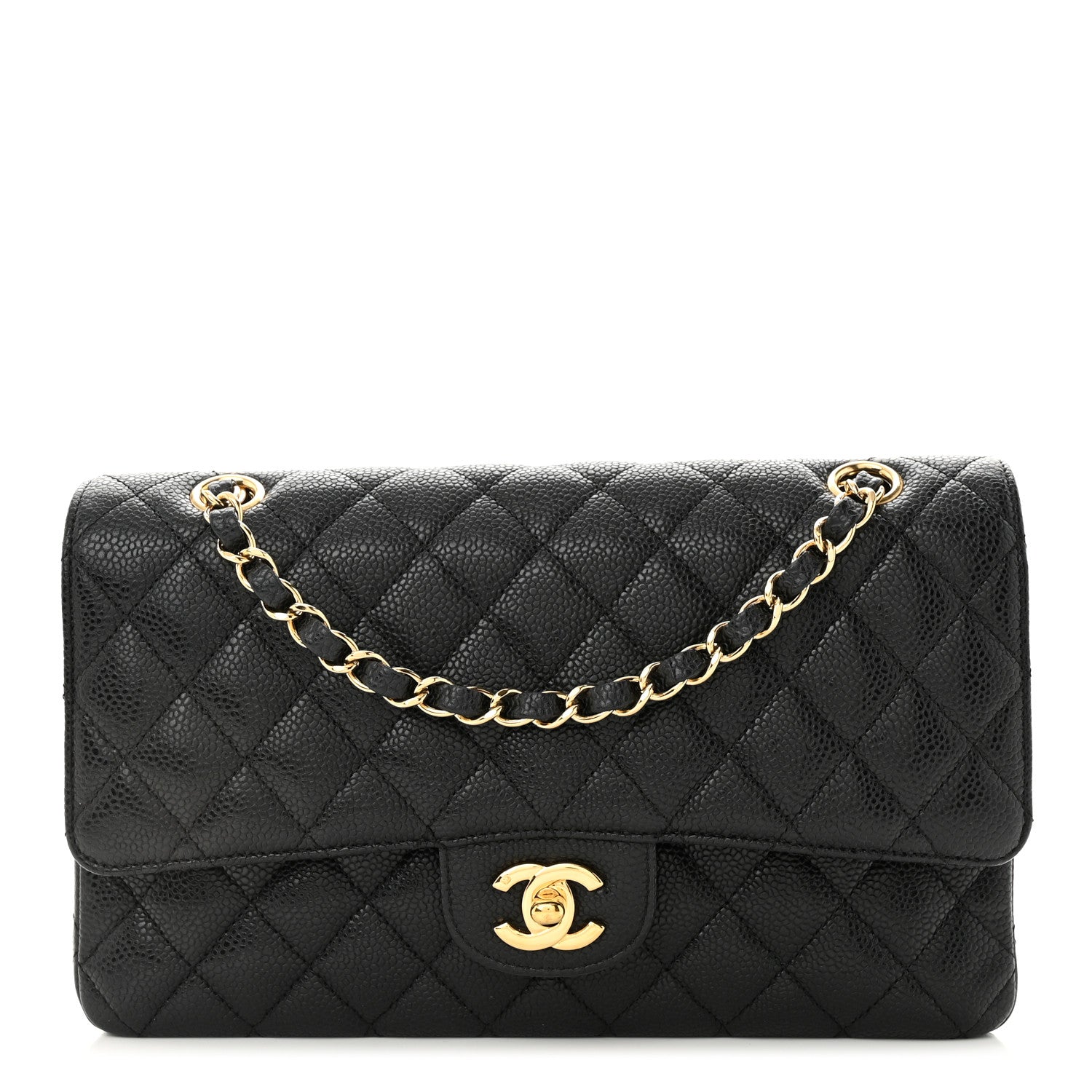 Chanel Caviar Quilted Medium Double Flap Black 1 of 11