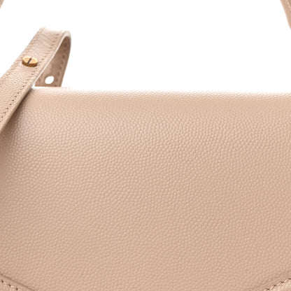 Saint Laurent Grain de Poudre Medium Classic Monogram Cassandra Top Handle Dark Beige 9 of 14