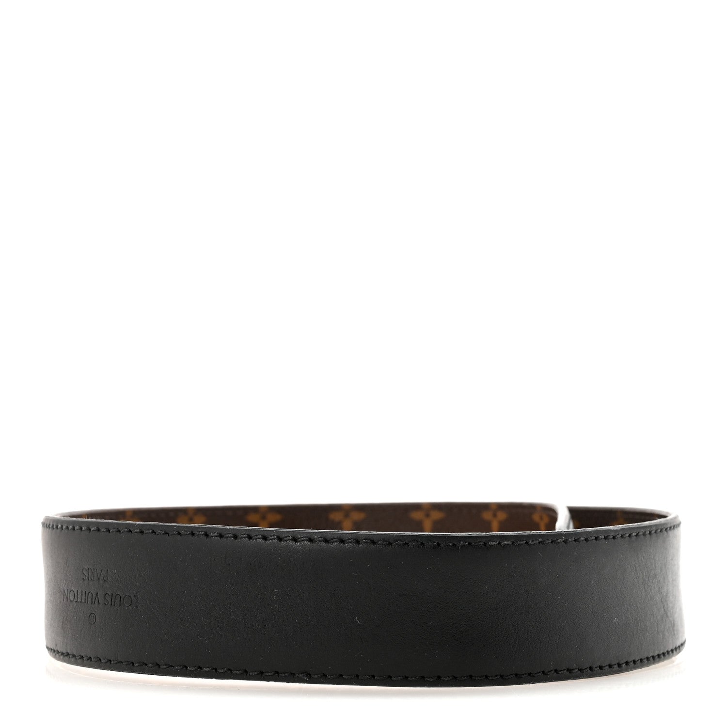 Louis Vuitton Monogram Calfskin Shoulder Strap Black 2 of 4
