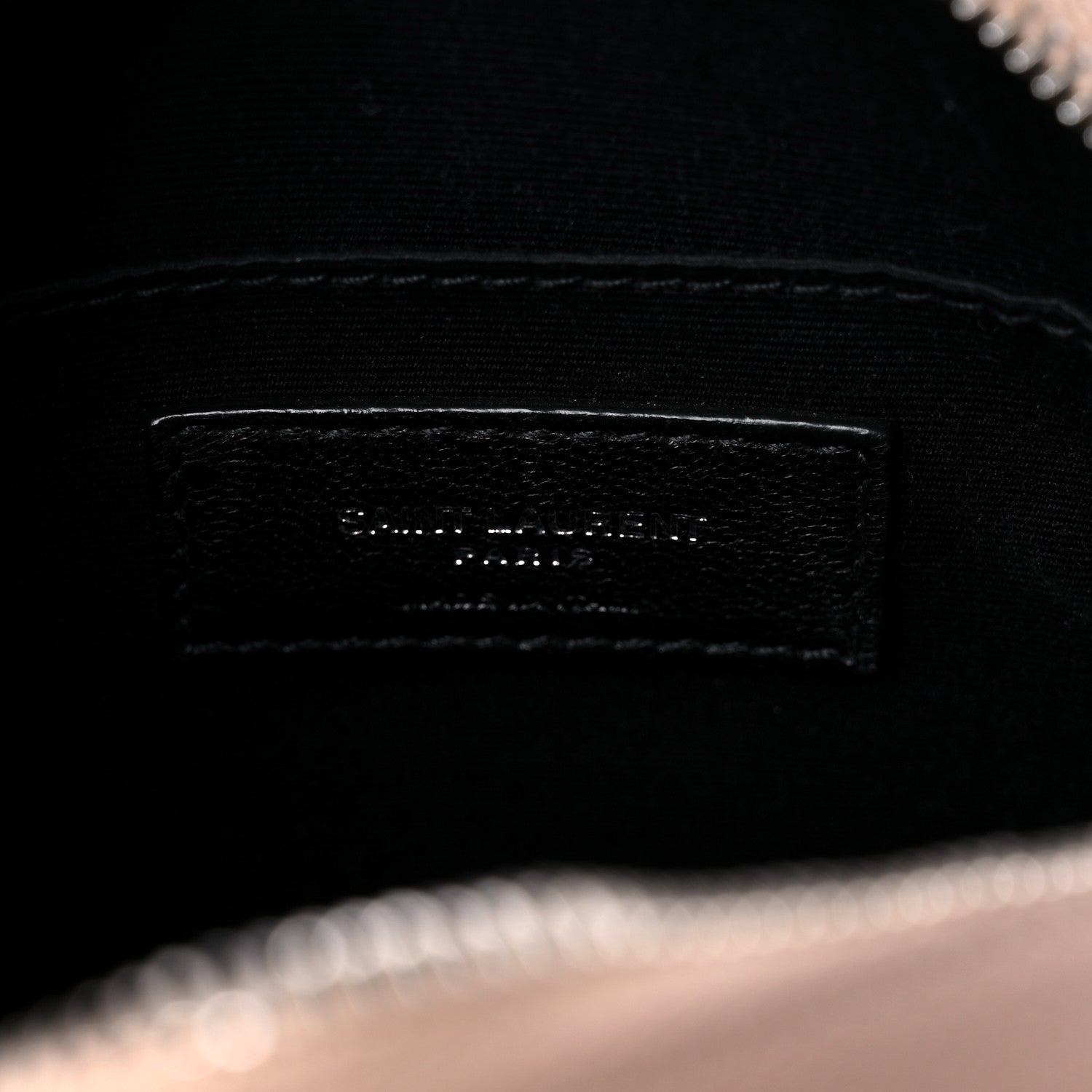 Saint Laurent Grain De Poudre Matelasse Chevron Quilted Round Vinyle Camera Bag Gold Sand 5 of 7
