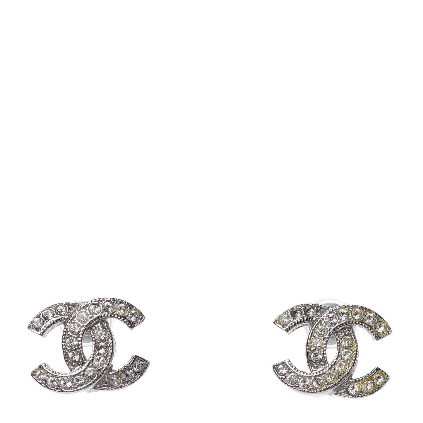 Crystal Mini Timeless CC Earrings Silver