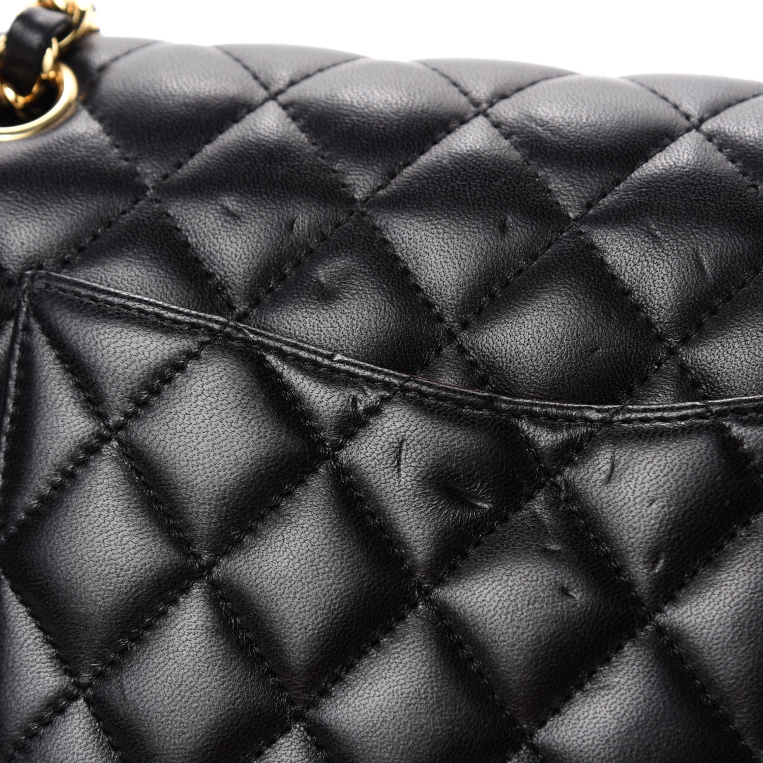 Chanel Lambskin Quilted Medium Double Flap Black 9 of 14