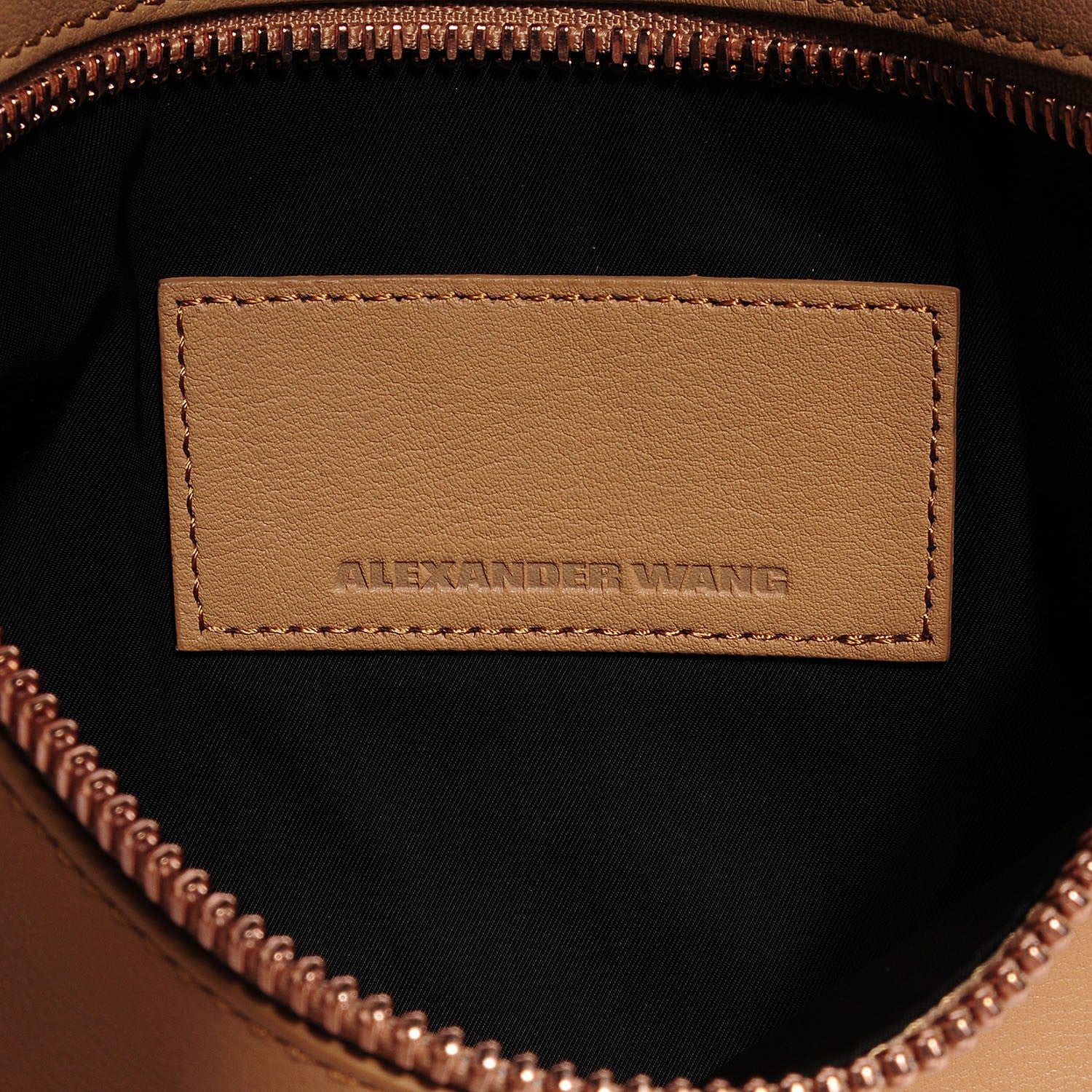 Alexander Wang Smooth Leather Prisma Wristlet Camel Rose Gold Hardware 5 of 7