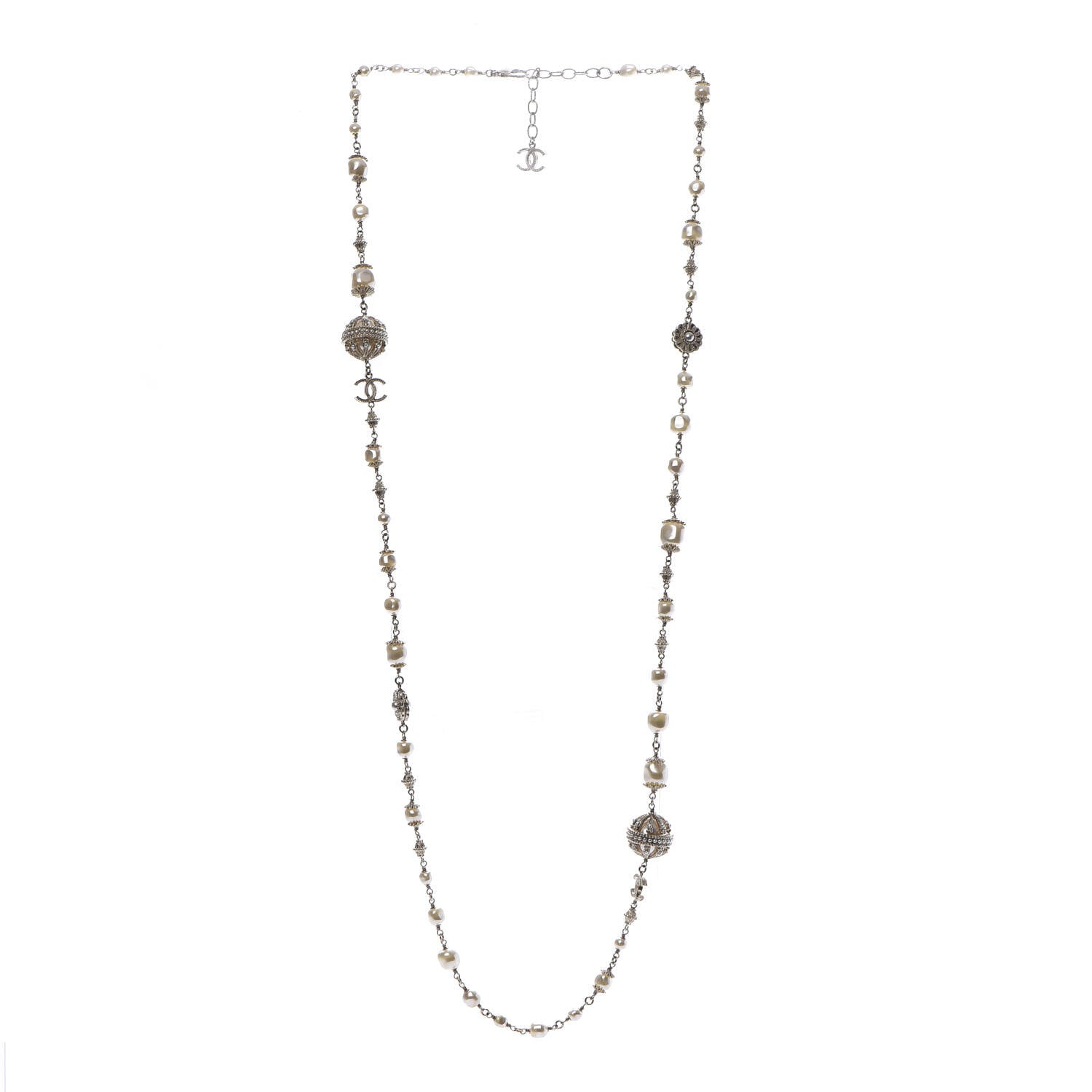 Chanel Pearl CC Long Necklace Gold 3 of 6