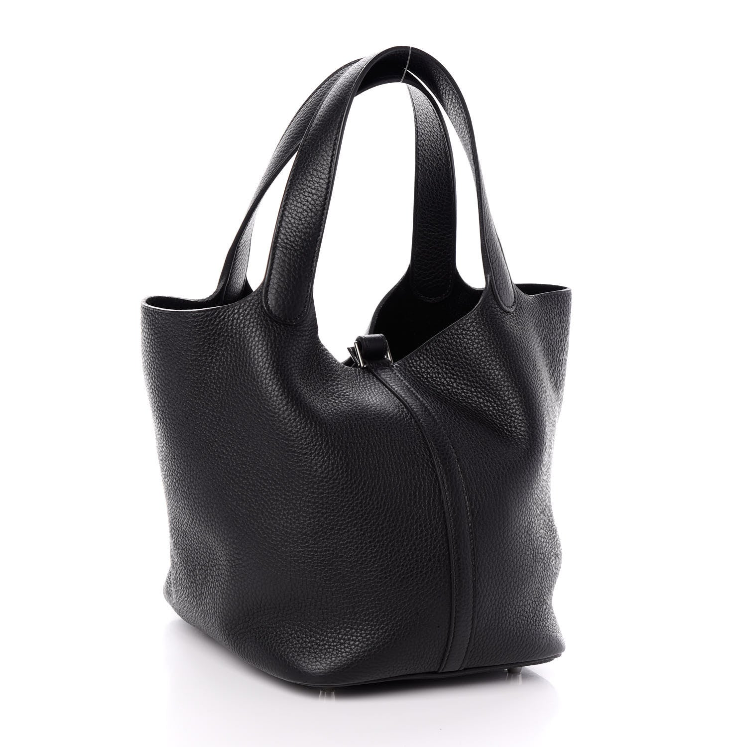 Hermes Taurillon Clemence Picotin Lock 22 MM Black 3 of 10