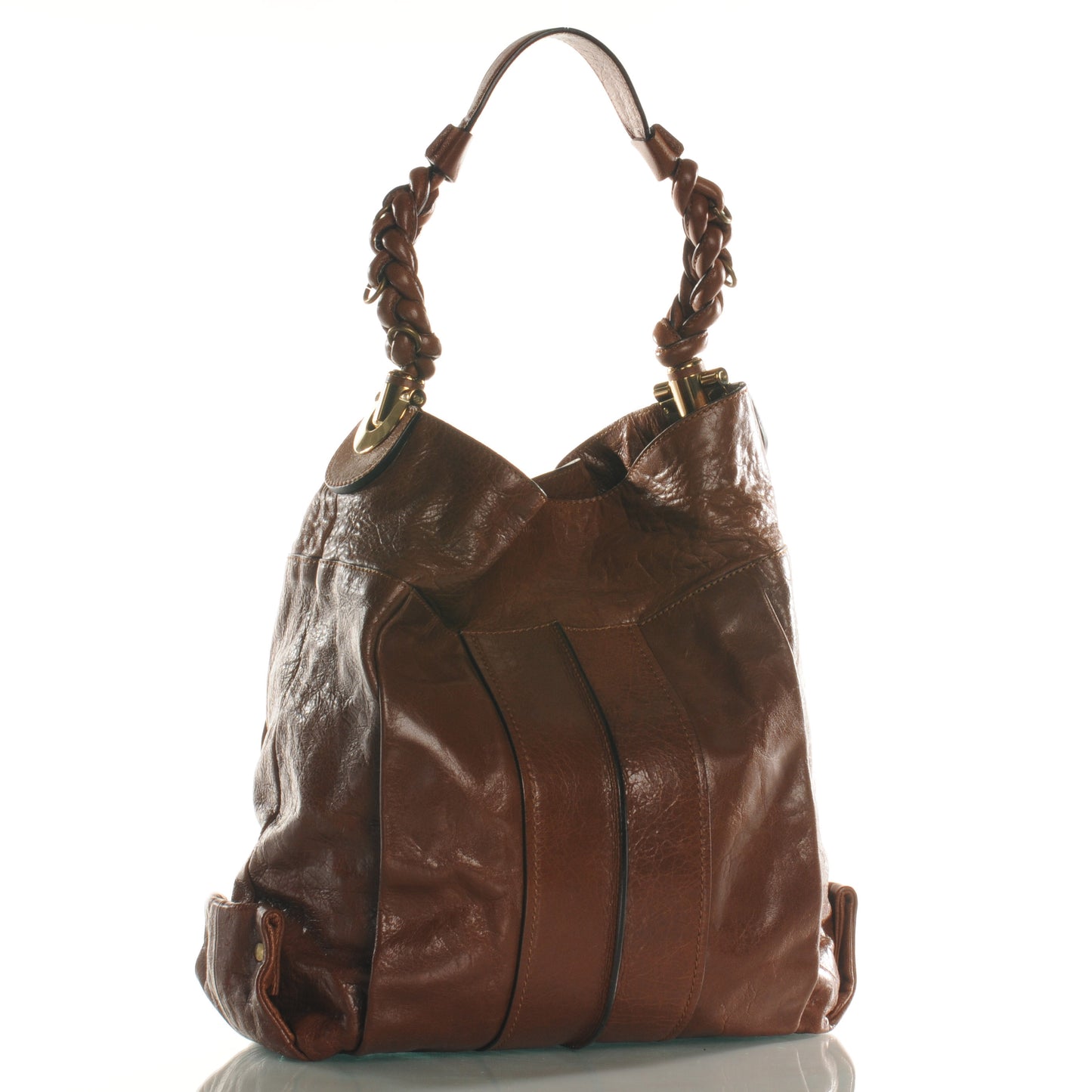 Leather Heloise Hobo Nutmeg